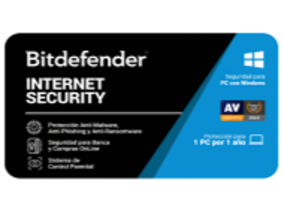 ANTIVIRUS BITDEFENDER INTERNET SECURITY 1PC X 1 AÑO