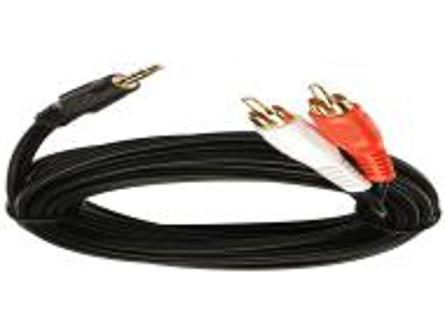 CABLE DE AUDIO 3,5 A 2RCA DE 20 MT.