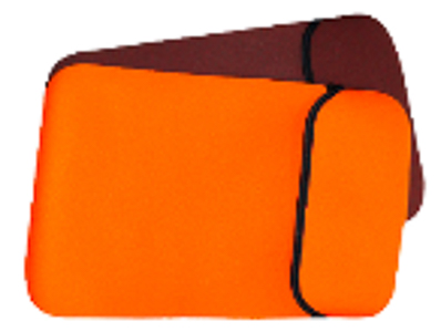 ESTUCHE CAFE CON NARANJA 14" REVERSIBLE SIN CIERRE