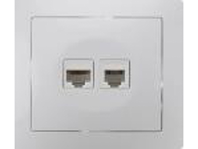 FACE PLATE RJ-11 X 2 TOMAS