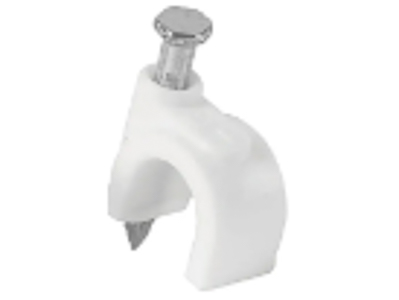 GRAPAS BLANCAS PARA CABLE X 100 UNIDADES