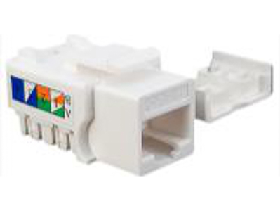 JACK PARA CABLE UTP CAT6 BLANCO