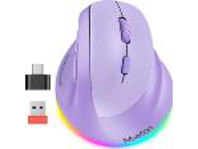 MOUSE MEETION WIRELESS BTM010R ERGONOMICO PURPLE RECARGABLE