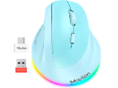 MOUSE MEETION WIRELESS BTM010R ERGONOMICO BLUE RECARGABLE
