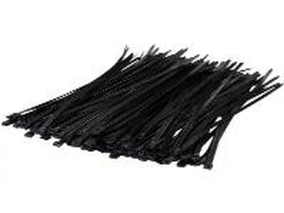 AMARRAS PLASTICAS 20CM X 2.5MM NEGRAS 100 PCS