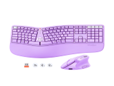 KIT MEETION DIRECTORC2 ERGONOMICO TEC/MOU PAD MOUSE WIRELESS PURPLE RECARGABLE