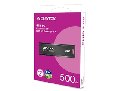 DISCO SOLIDO ADATA SC610 500GB BLACK USB3.2 EXT -