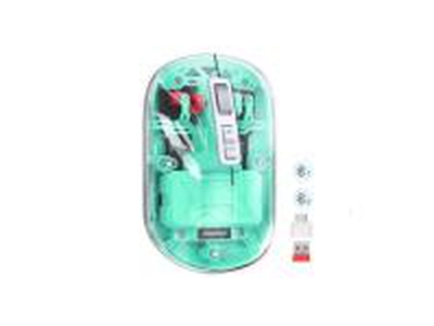 MOUSE MEETION WIRELESS BTM005 ERGONOMICO GREEN RECARGABLE