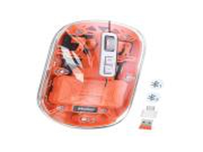 MOUSE MEETION WIRELESS BTM005 ERGONOMICO ORANGE RECARGABLE