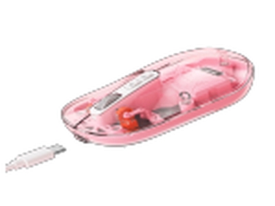 MOUSE MEETION WIRELESS BTM005 ERGONOMICO PINK RECARGABLE