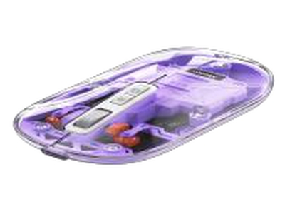 MOUSE MEETION WIRELESS BTM005 ERGONOMICO PURPLE RECARGABLE