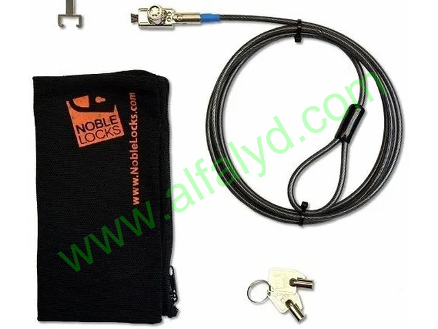 Noble Locks TZ04T Compact Wedge Lock with Barrel Key - Kit de bloqueo para portátiles - plata