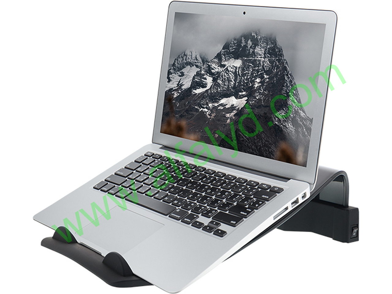 Klip Xtreme KNS-110B Notebook Stand / Cooling Station - Soporte para ordenador portátil - con concentrador USB de 4 puertos, ventilador de refrigeración - Imagen 2