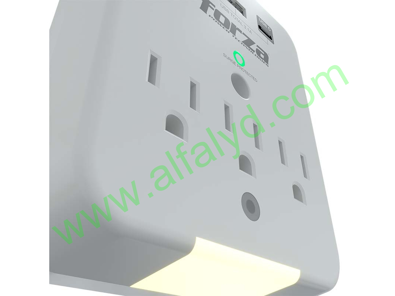 Forza FWT-331USBC - Protector contra sobretensiones (montaje en pared) - CA 125 V - Imagen 3