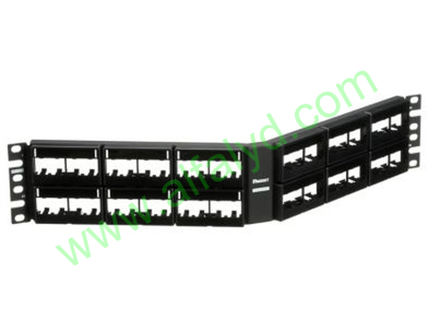 Panduit MINI-COM Angled Modular Faceplate Patch Panels - Patch panel - 2U