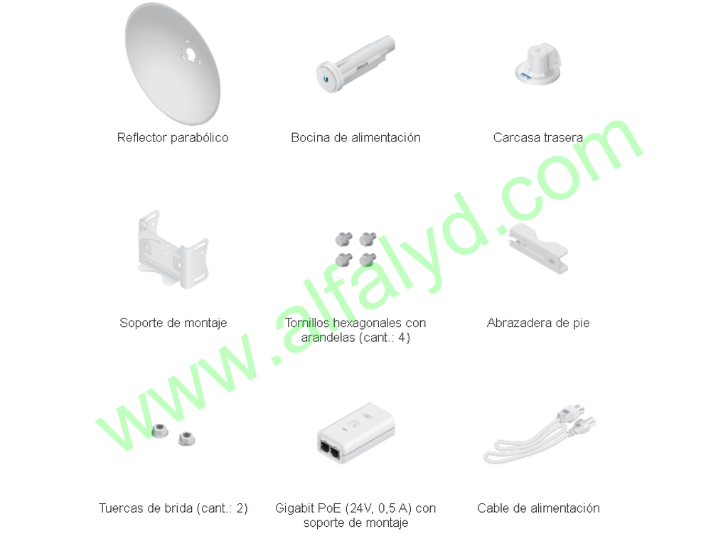 Ubiquiti PowerBeam ac PBE-5AC-GEN2 - Puente inalámbrico - GigE, AirMax ac - Imagen 2
