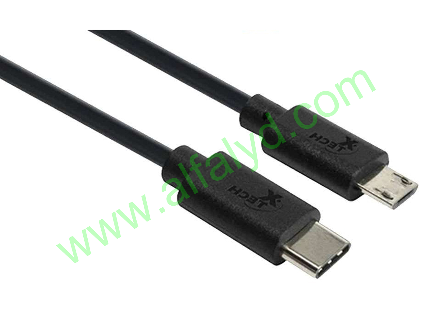 Xtech XTC-520 - Cable USB - 24 pin USB-C (M) reversible a Micro-USB tipo B (M)
