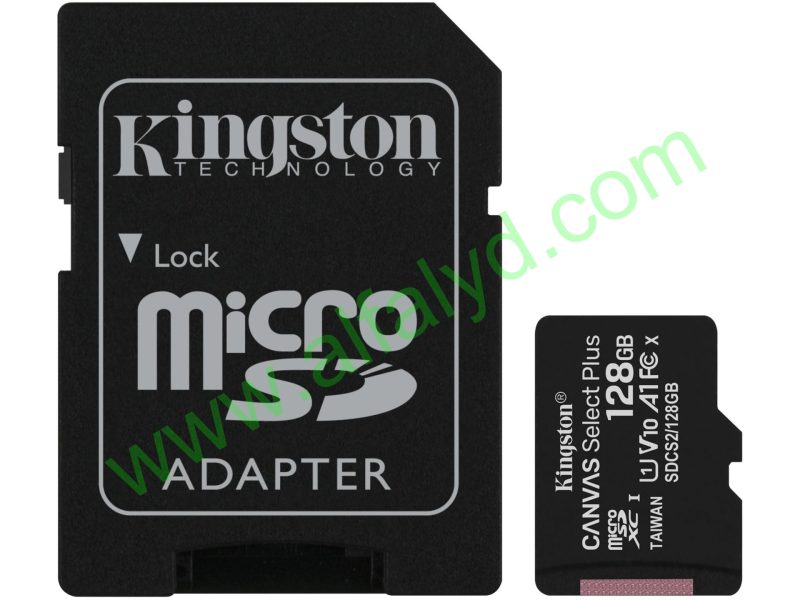Kingston Canvas Select Plus - Tarjeta de memoria flash (adaptador microSDXC a SD Incluido) - 128 GB