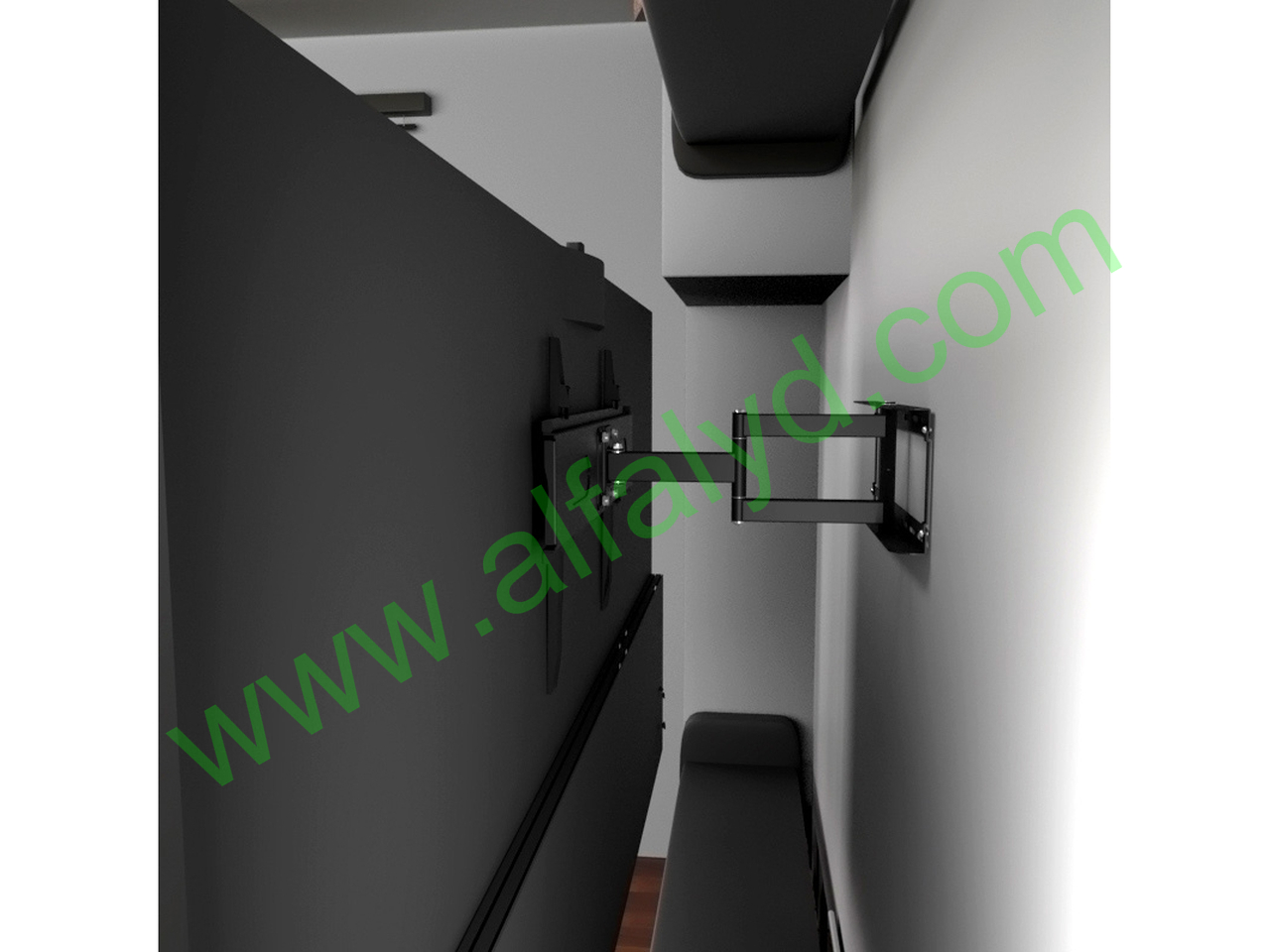 Klip Xtreme KPM-885 - Kit de montaje (placa de contacto, abrazadera de interfaz, brazo articulado doble) para LCD / panel de plasma - acero con pintura electrolítica - Imagen 3