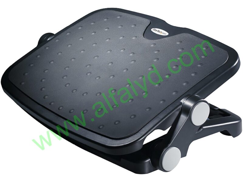 StarTech.com Descansapiés Ajustable para Debajo del Escritorio o Mesa - Descansapiés Ergonómico de Ángulo y Altura Ajustable - Reposapiés