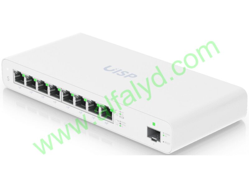 Ubiquiti UISP - Conmutador - 8 x 10/100/1000 (PoE) + 1 x Gigabit SFP