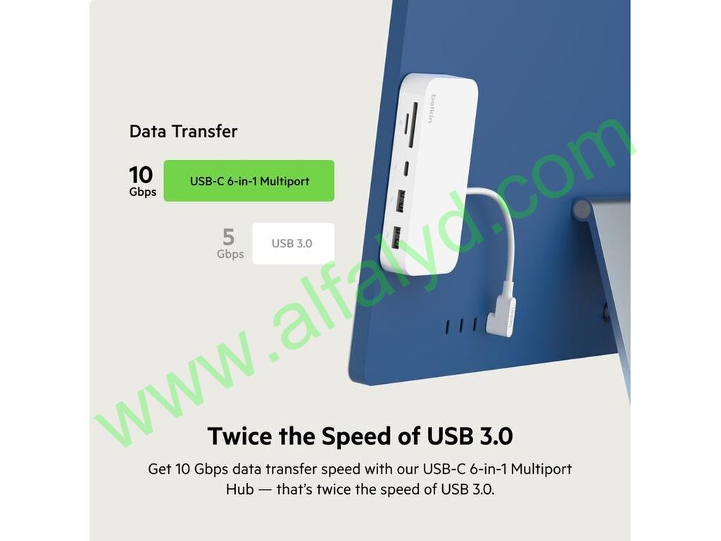 Belkin CONNECT 6-in-1 Multiport Hub - Estación de conexión - USB-C - Imagen 5