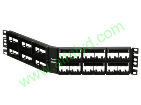 Panduit MINI-COM Angled Modular Faceplate Patch Panels - Patch panel - 2U - Imagen 2