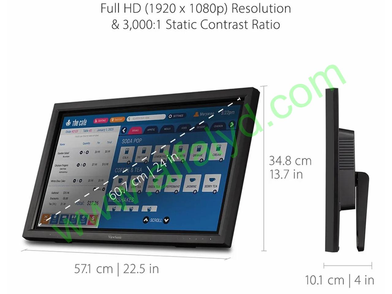 ViewSonic TD2423d - Monitor LED - 24" - Imagen 2