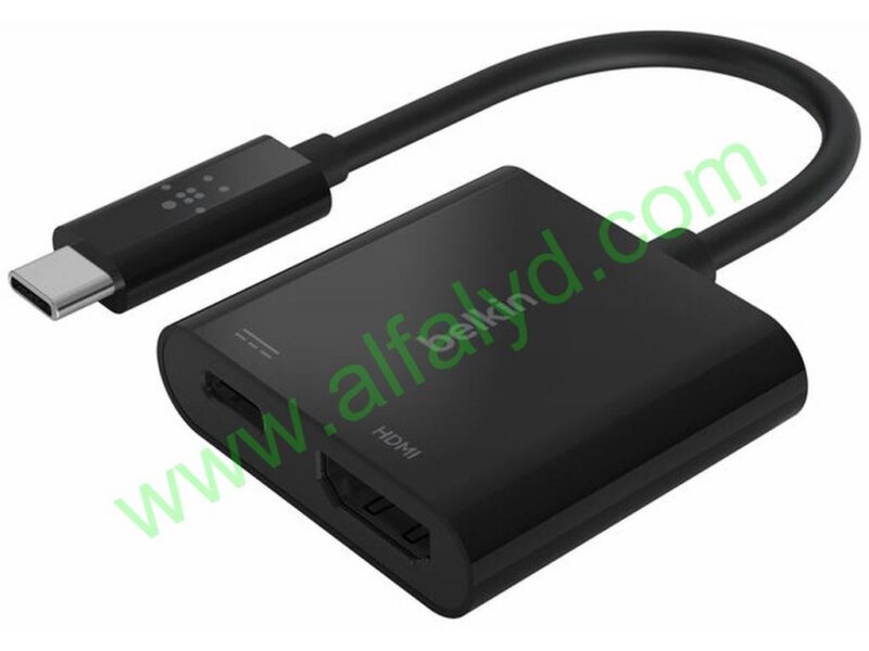 Belkin USB-C to HDMI + Charge Adapter - Adaptador de vídeo - 24 pin USB-C macho a HDMI, USB-C (solo alimentación) hembra