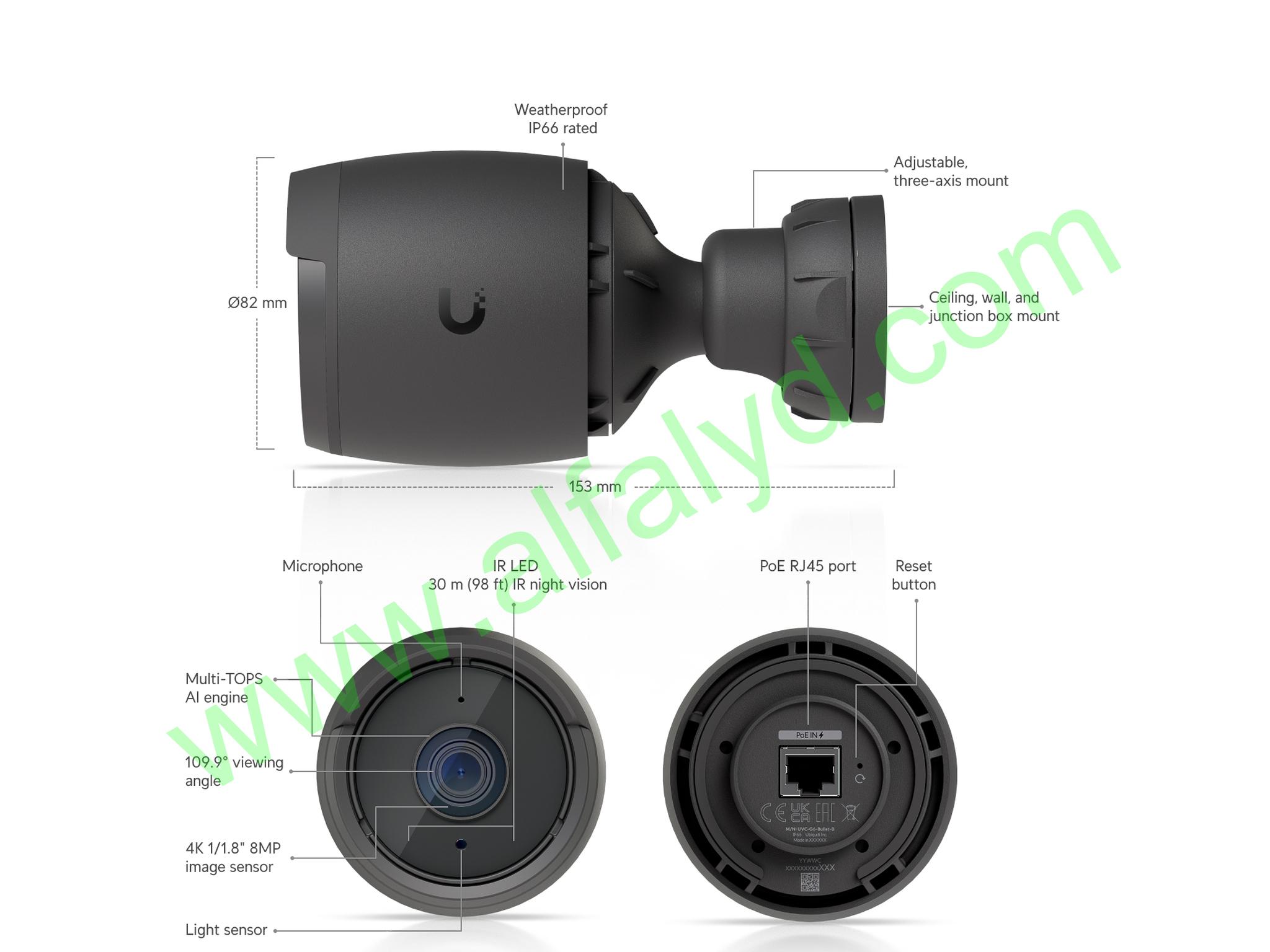 Ubiquiti UVC-G6-Bullet-W - Network surveillance camera - Imagen 5