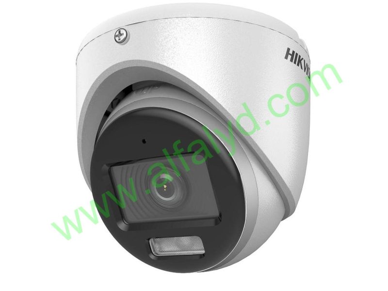 Hikvision 5MP/3K ColorVu Smart hybrid light Audio Fixed Turret Camera - switchable signals (TVI/AHD/CVI/CVBS) - audio over coaxial cable -Built-in Mic - Metal - Outdoor - fixed focal 2.8mm - DWDR - IP67 - IP67 - 20M IR - 20M White light