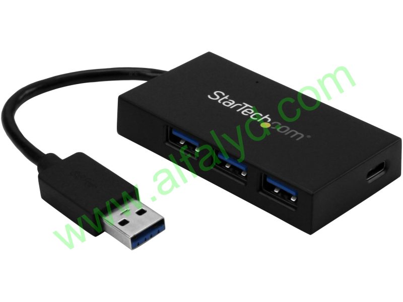 StarTech.com Hub USB 3.0 de 4 Puertos - Hub USB Tipo-A con 1 Puerto USB-C y 3 Puertos USB-A (5Gbps) - Alimentación por Bus USB - Hub Adaptador USB 3.1 Gen 1 - Ladrón USB Portátil (HB30A3A1CFB) - Hub - 4 x SuperSpeed USB 3.0 - sobremesa - para P/N: CFASTRWU3C, SDMSDRWU3AC