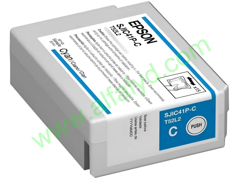 Epson SJIC41P-C - Cián - original - blíster con alarmas de RF/acústica - cartucho de tinta - para ColorWorks CW-C4000, CW-C4000E (BK), CW-C4000E (MK)