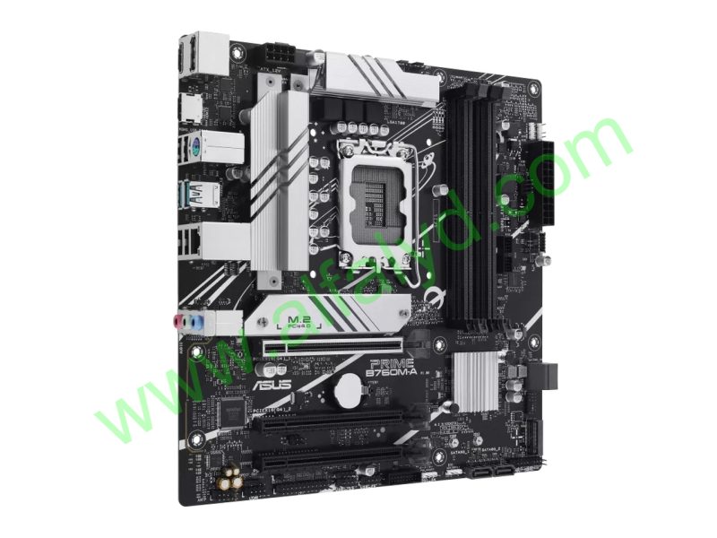ASUS PRIME B760M-A - Placa base - micro ATX - Socket LGA1700 - B760 Chipset - USB 3.2 Gen 1, USB 3.2 Gen 2, USB-C 3.2 Gen 1 - 2.5 Gigabit LAN - Tarjeta gráfica (CPU necesaria) - HD Audio (8-canales)