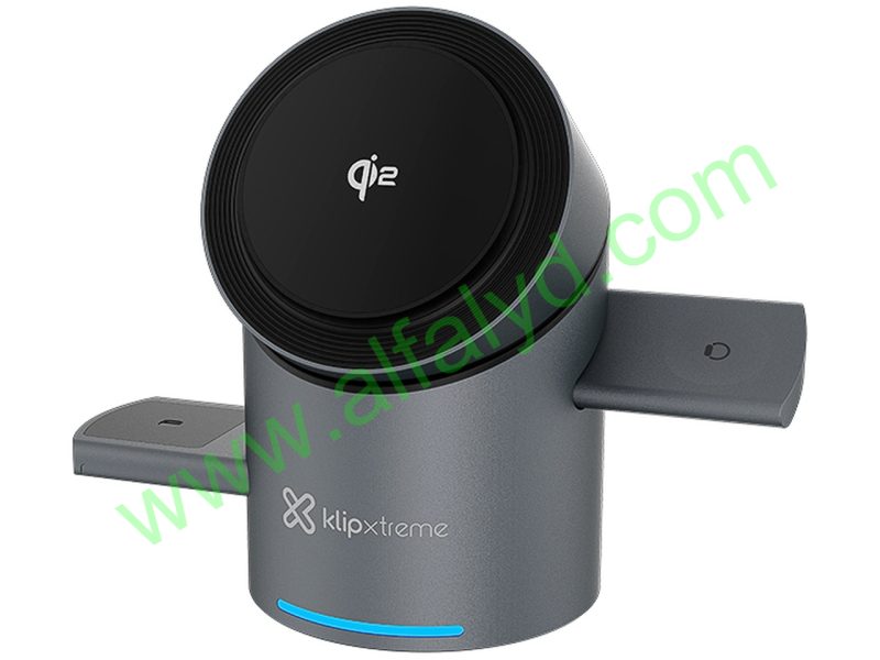 Klip Xtreme - Charging stand / battery charger - 15 Watt - 24 pin USB-C - Cellular phone / Wireless earbuds / Apple AirPods / Apple Watch - Wireless - Para Smartphones