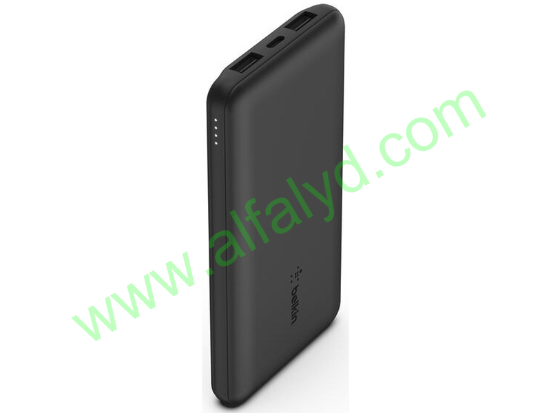 Belkin BoostCharge - Power bank - 10000 mAh - 15 Watt - 3 output connectors (24 pin USB-C, 2 x USB) - black