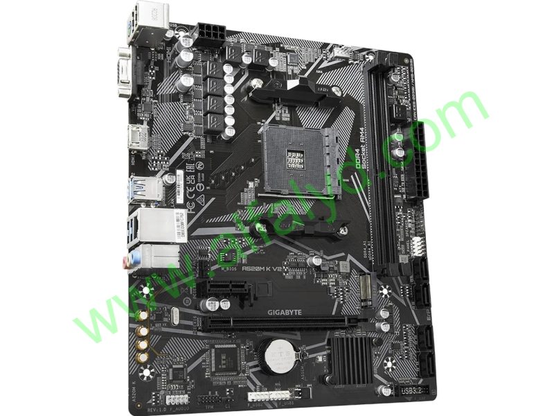 Gigabyte - Motherboard - Micro ATX - Socket AM4 - AMD A520 - para Ryzen 5 / para Ryzen 3 / para Ryzen 7 - None - A520M K V2